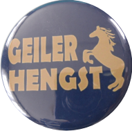 Geiler Hengst JGA Button schwarz